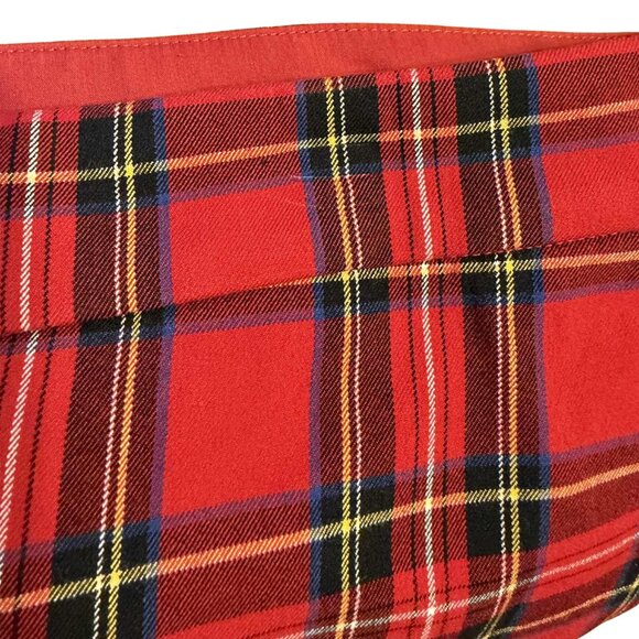 J.Crew Kelsey Pant | Red Tartan Plaid Mini-Flare Pants | Size 14 | Holiday Party - Picture 11 of 13